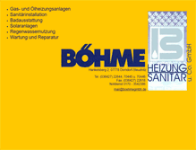 Tablet Screenshot of boehmegmbh.de